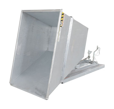 1 CuYd 70 Degree Heavy Duty Self Dumping Hopper w/ Bumper Release - Galvanized